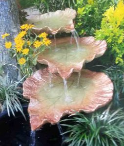 Leaf-shaped waterfalls by Curtis & Sandra Jenney
