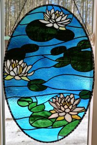 Stained glass lily pads